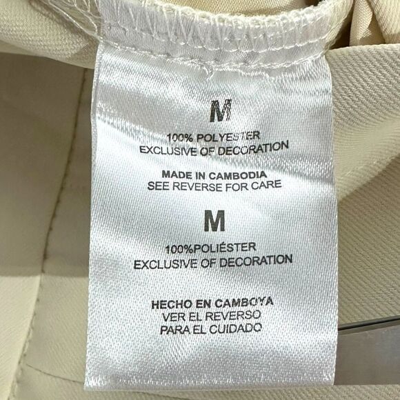 French Connection Women's Wide Leg Trouser Tan Size Medium - Picture 14 of 16